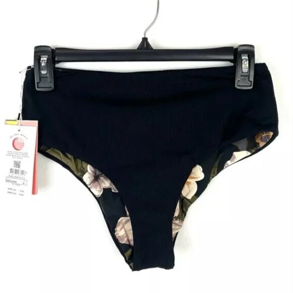 Maaji- NWT Black Sapphire Venus Mid Rise Bikini Bottom– sz.M - Picture 1 of 7